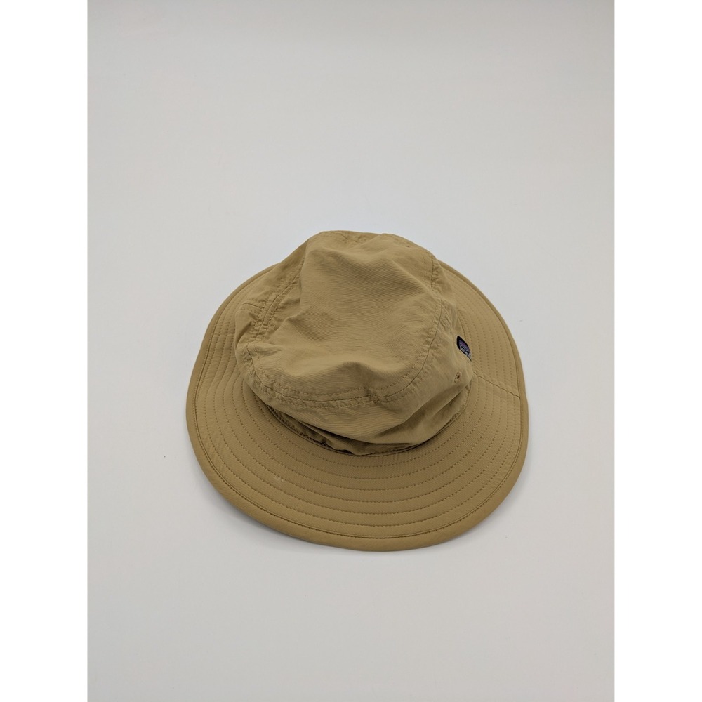 Patagonia Boonie TAN BUCKET HAT Nylon Cap Kids Small Outdoors Hiking Camping